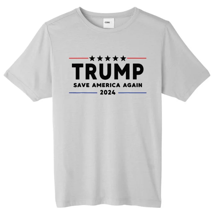 Trump 2024 Save America Again Vote Trump White ChromaSoft Performance T-Shirt