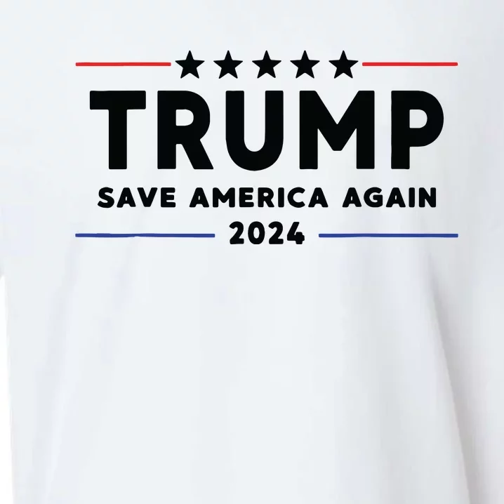 Trump 2024 Save America Again Vote Trump White Sueded Cloud Jersey T-Shirt