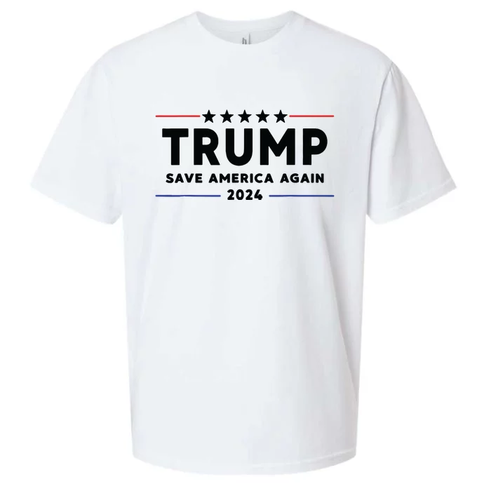 Trump 2024 Save America Again Vote Trump White Sueded Cloud Jersey T-Shirt