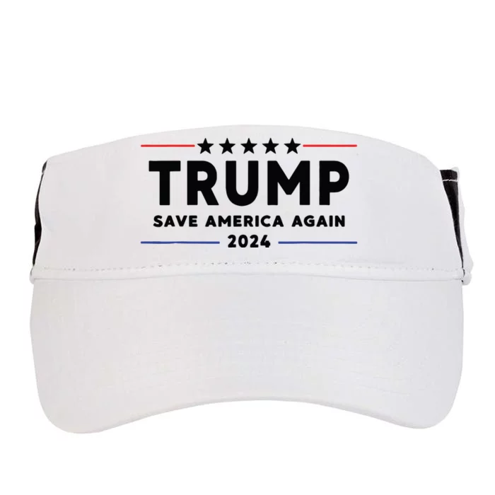 Trump 2024 Save America Again Vote Trump White Adult Drive Performance Visor