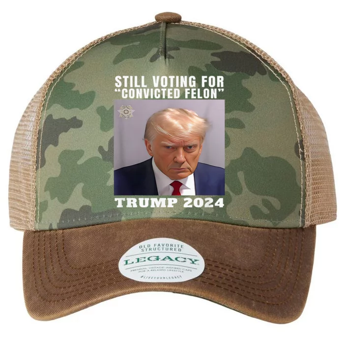 Trump 2024 Still Voting For Convicted Felon Legacy Tie Dye Trucker Hat