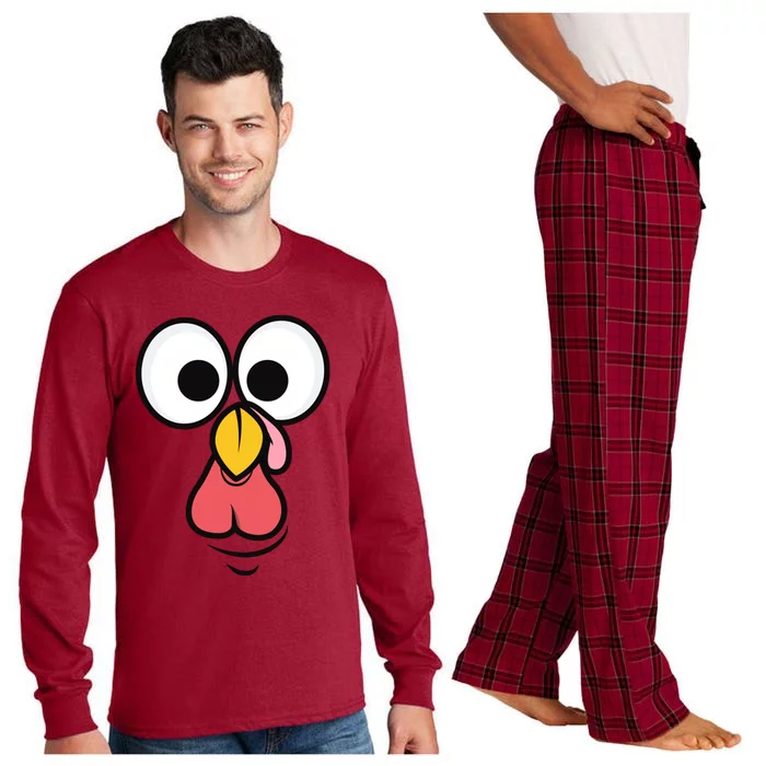 Thanksgiving 2019 Scary Turkey Face Gift Long Sleeve Pajama Set