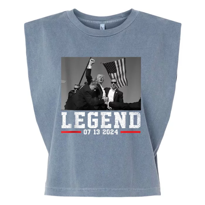 Trump 2024 Shooting President Legend Garment-Dyed Women's Muscle Tee