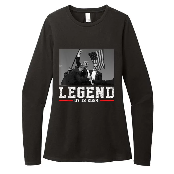 Trump 2024 Shooting President Legend Trump Rally Pa 2024 Womens CVC Long Sleeve Shirt