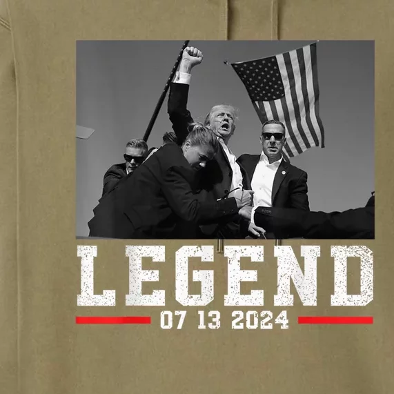 Trump 2024 Shooting President Legend Trump Rally Pa 2024 Premium Hoodie