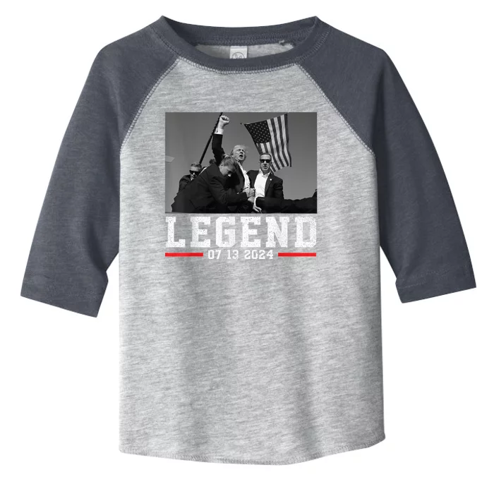 Trump 2024 Shooting President Legend Trump Rally Pa 2024 Toddler Fine Jersey T-Shirt