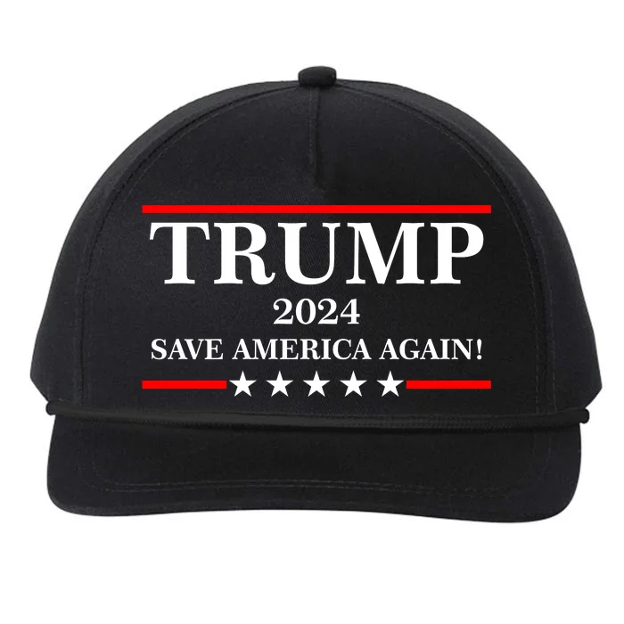 Trump 2024 Save America Again USA President Vote Snapback Five-Panel Rope Hat