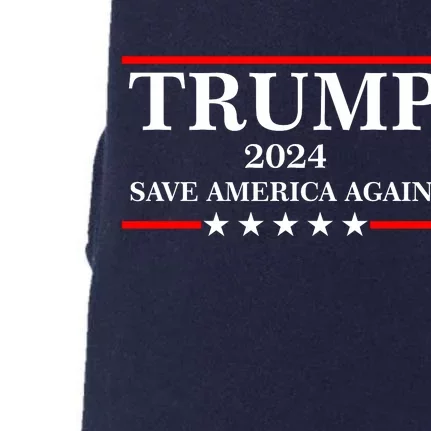 Trump 2024 Save America Again USA President Vote Doggie 3-End Fleece Hoodie