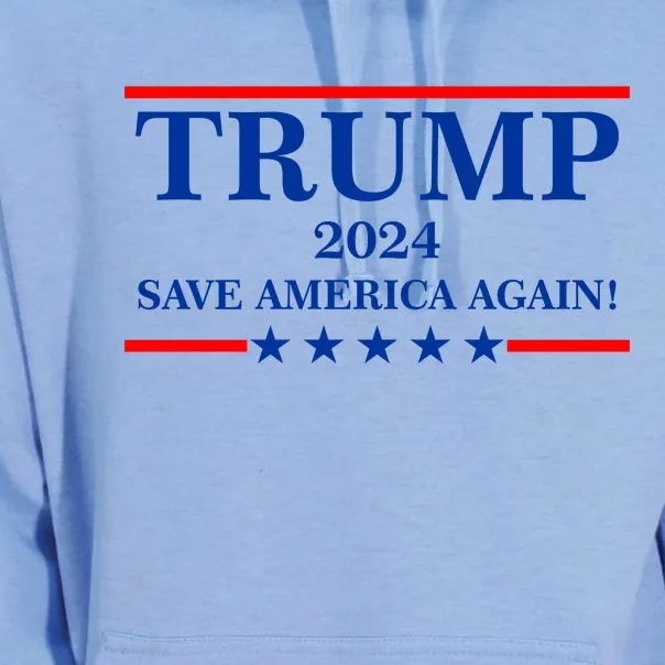 Trump 2024 Save America Again USA President Vote Unisex Surf Hoodie