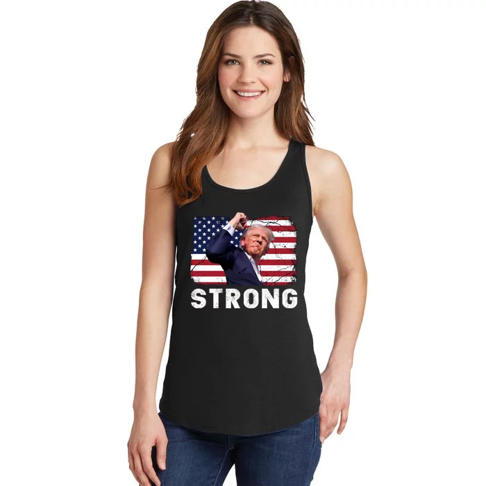 Trump 2024 Strong Fist Hand Us Vote Ladies Essential Tank