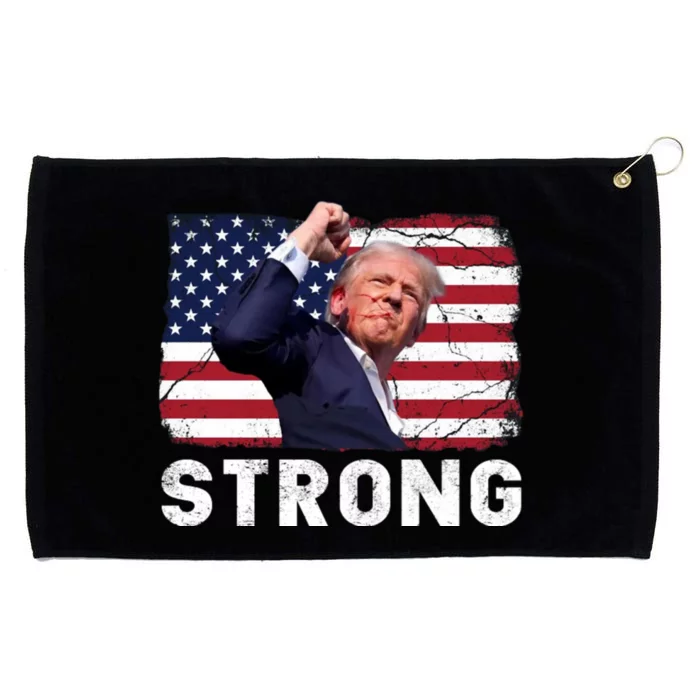 Trump 2024 Strong Fist Hand Us Vote Grommeted Golf Towel