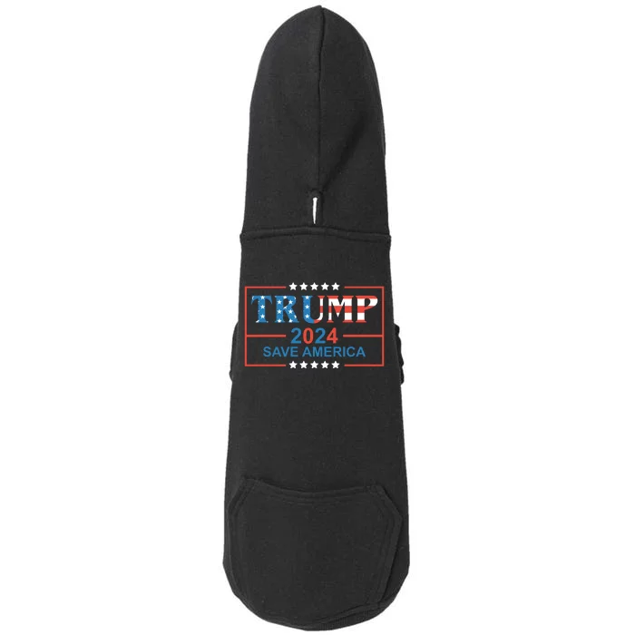 Trump 2024 Save America Doggie 3-End Fleece Hoodie