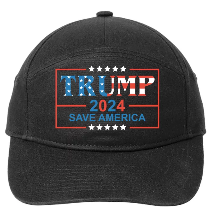 Trump 2024 Save America 7-Panel Snapback Hat