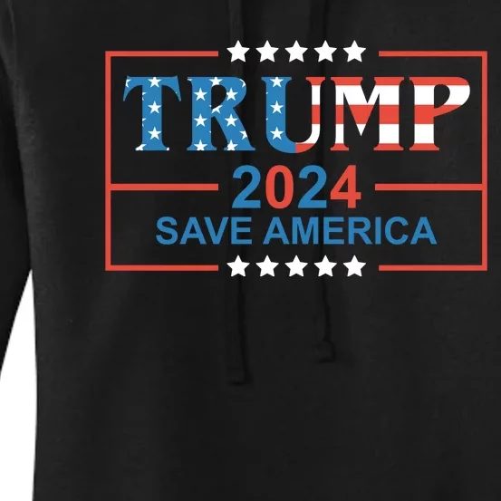 Trump 2024 Save America Women's Pullover Hoodie