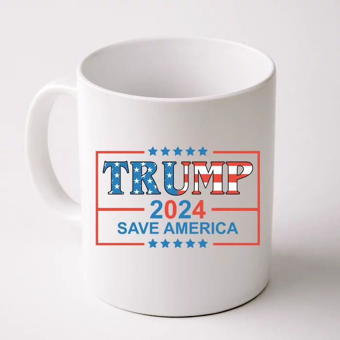 Trump 2024 Save America Front & Back Coffee Mug