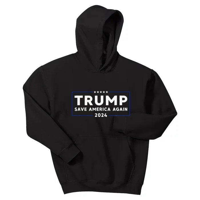 Trump 2024 Save America Again Trump Kids Hoodie