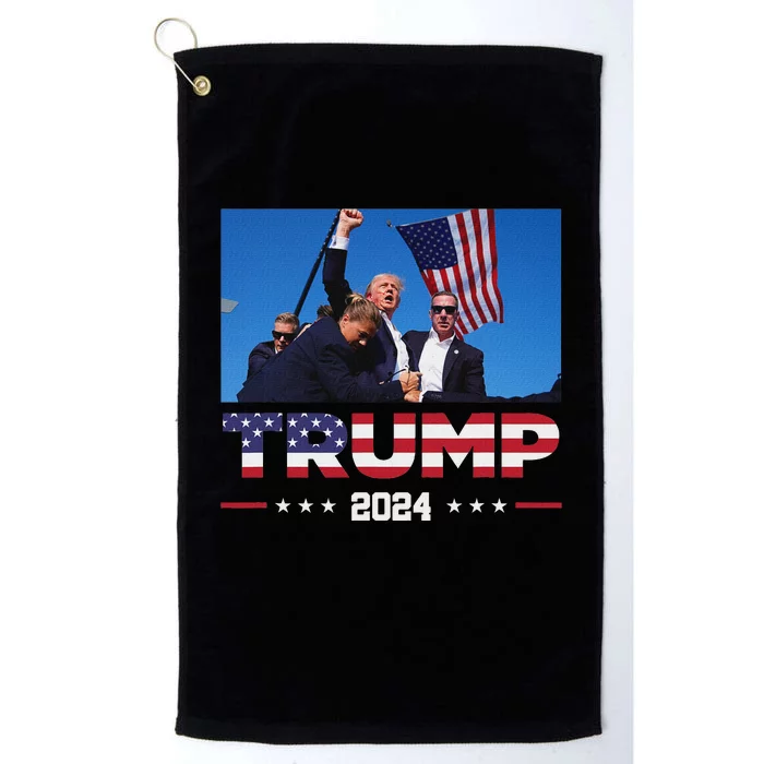 Trump 2024 Survived Shot Election Rally Platinum Collection Golf Towel