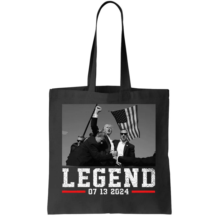 Trump 2024 Shooting President Legend Tote Bag