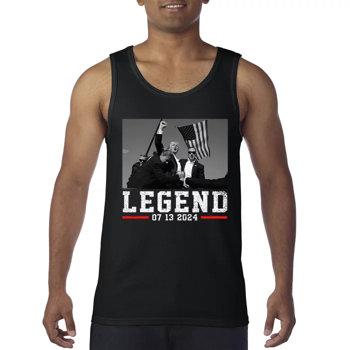 Trump 2024 Shooting President Legend Tank Top