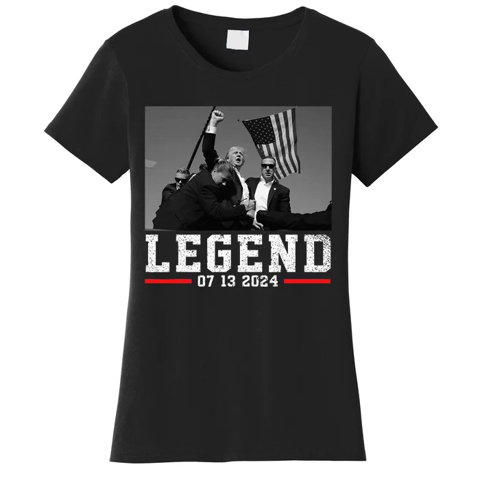 Trump 2024 Shooting President Legend Women's T-Shirt