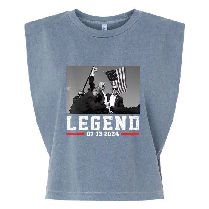 Trump 2024 Shooting President Legend Gift Garment-Dyed Women's Muscle Tee