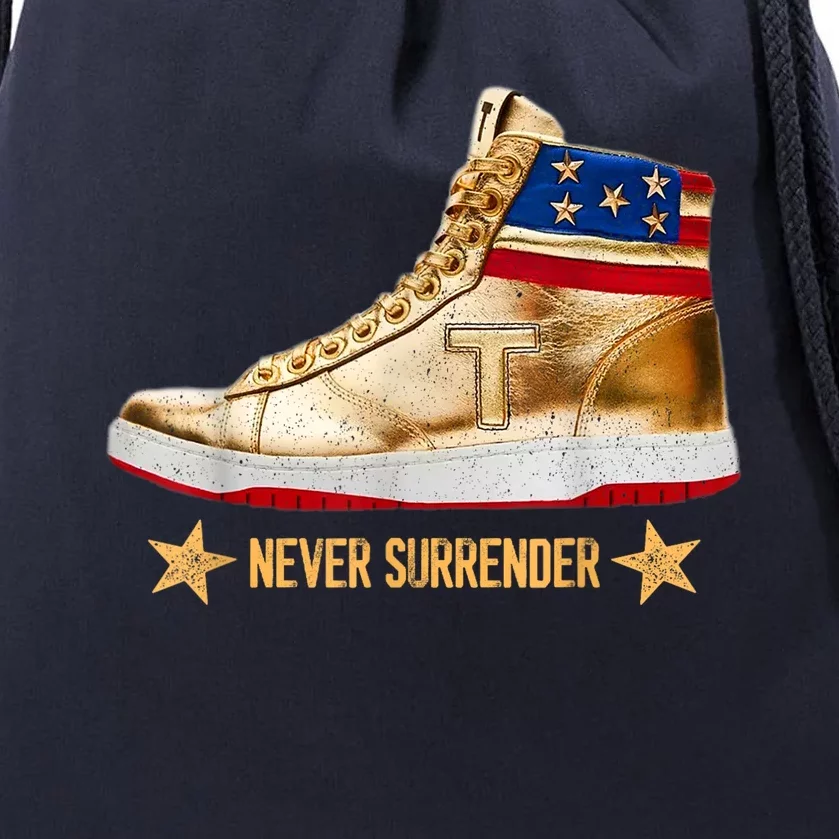 Trump 2024 Sneakers Never Surrender Pro Trump Gift Drawstring Bag