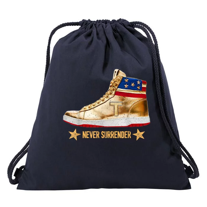 Trump 2024 Sneakers Never Surrender Pro Trump Gift Drawstring Bag