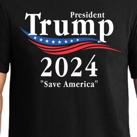 Trump 2024 Save America Re Elect President Donald Trump Pajama Set