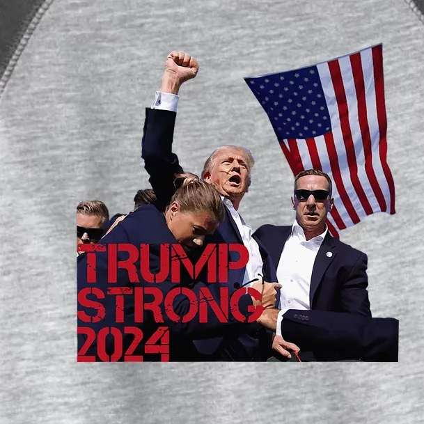 Trump 2024 Strong Fist Hand Us Vote Toddler Fine Jersey T-Shirt