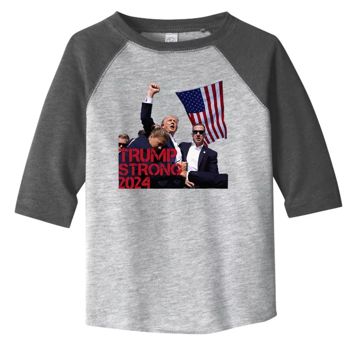 Trump 2024 Strong Fist Hand Us Vote Toddler Fine Jersey T-Shirt