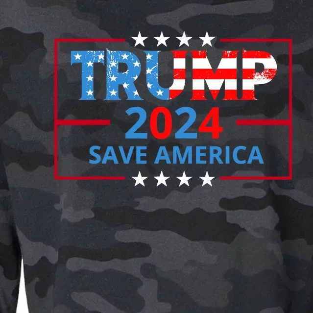 Trump 2024 Save America Trump 2024 Cropped Pullover Crew