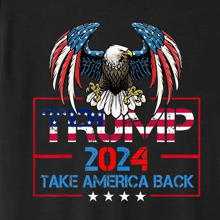 Trump 2024 Save America Again Usa Flag 2024 45 47 ChromaSoft Performance T-Shirt