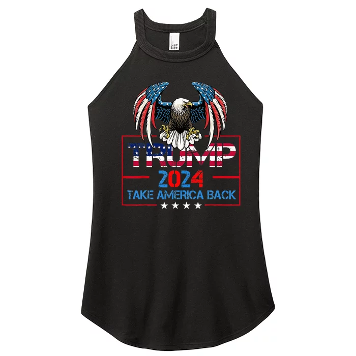 Trump 2024 Save America Again Usa Flag 2024 45 47 Women’s Perfect Tri Rocker Tank