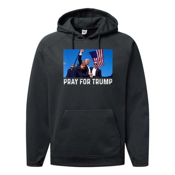 Trump 2024 Survived Shot At Election Rally Election Shot WonT Be Stopped Performance Fleece Hoodie