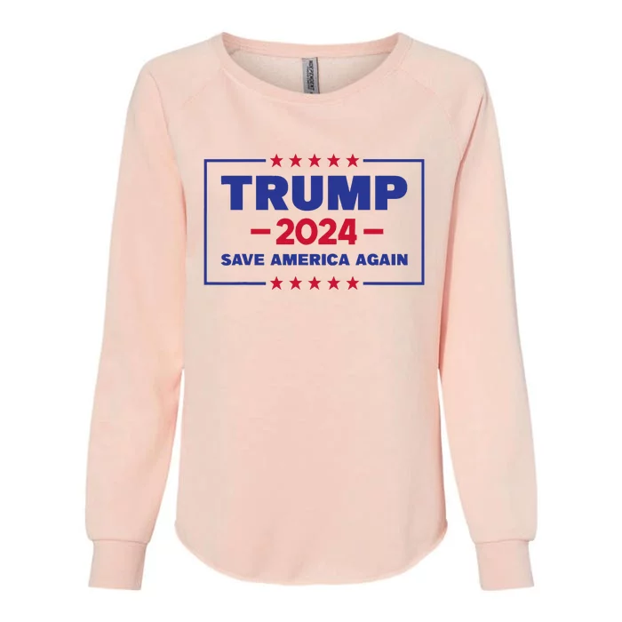 Trump 2024 Save American Again Election Campaign Womens California Wash Sweatshirt