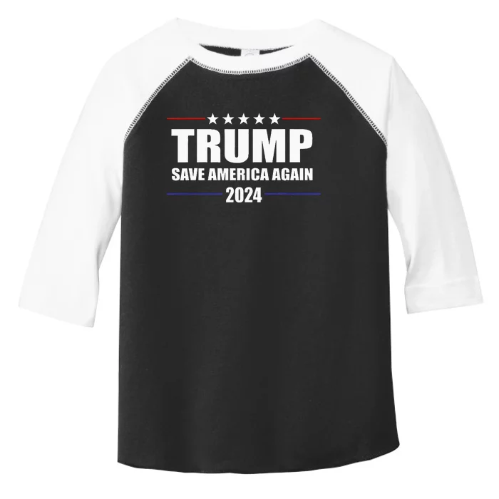 Trump 2024 Save America Save America Again Trump Toddler Fine Jersey T-Shirt