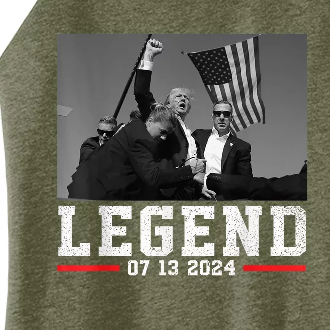 Trump 2024 Shooting President Legend Donald Trump Election Rally Shooting 2024 Women’s Perfect Tri Rocker Tank