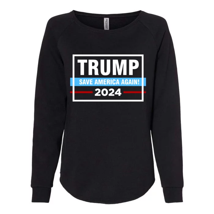 Trump 2024 Save America Again Womens California Wash Sweatshirt