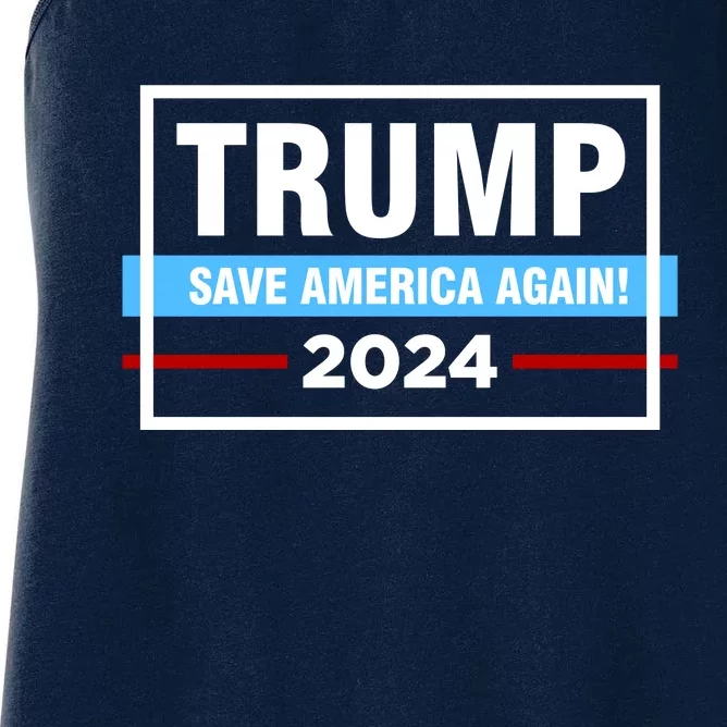 Trump 2024 Save America Again Women's Racerback Tank