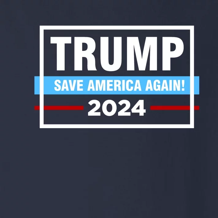 Trump 2024 Save America Again Toddler Long Sleeve Shirt