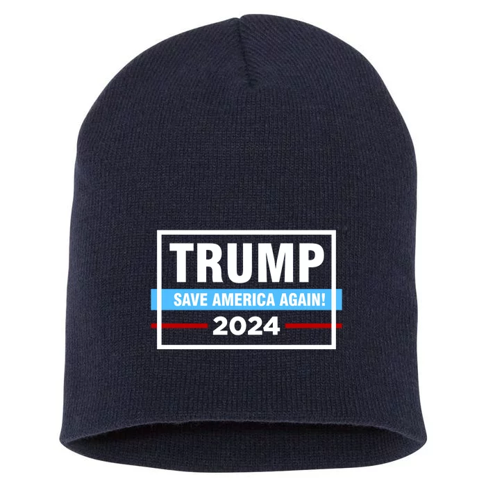 Trump 2024 Save America Again Short Acrylic Beanie