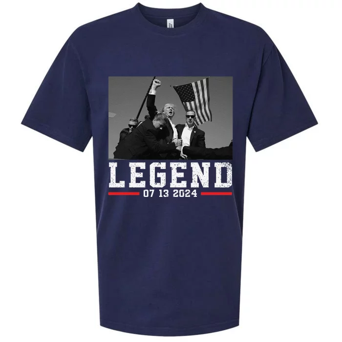 Trump 2024 Shooting President Legend Sueded Cloud Jersey T-Shirt