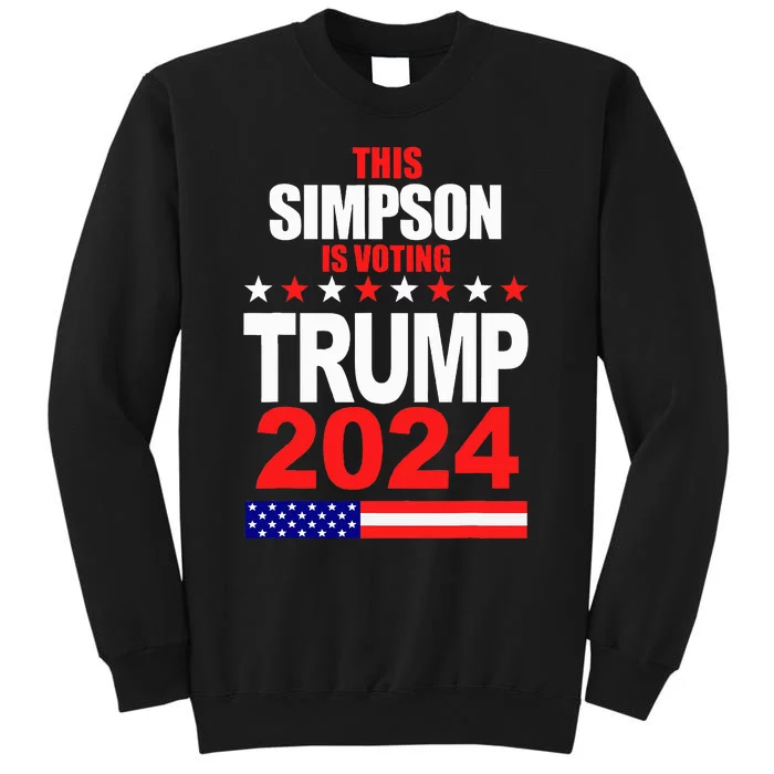 Trump 2024 Simpson Surname Family Voting Supporter Sweatshirt