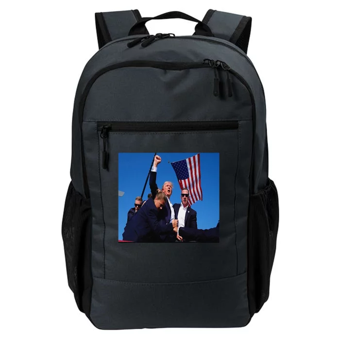 Trump 2024 Stay Strong Fist Pump Rally Secret Service Flag Daily Commute Backpack