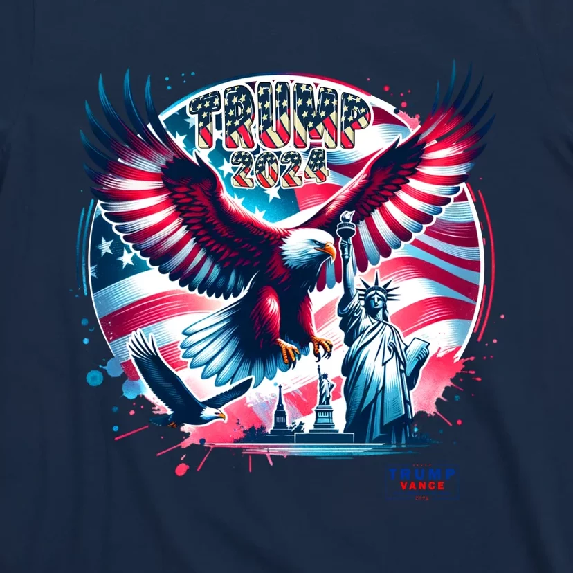 Trump 2024 Statue Of Liberty Eagle Freedom T-Shirt