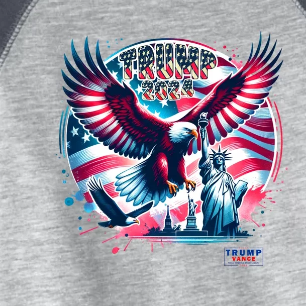 Trump 2024 Statue Of Liberty Eagle Freedom Toddler Fine Jersey T-Shirt