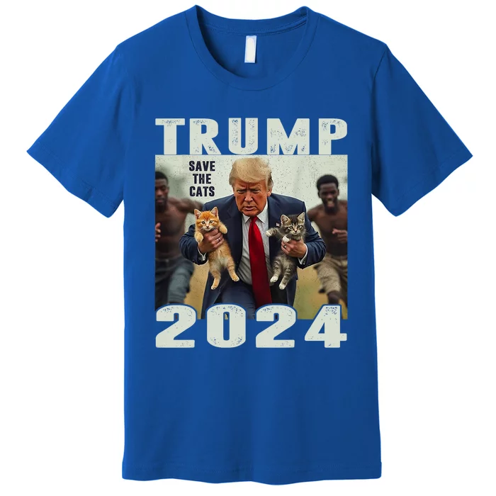 Trump 2024 Save The Cats Saying Debate Premium T-Shirt