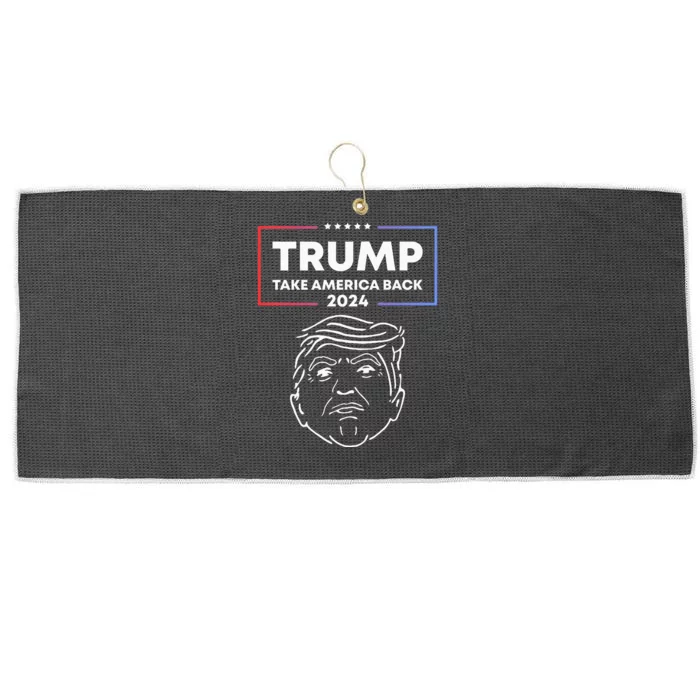 Trump 2024 Take America Back Election The Return Large Microfiber Waffle Golf Towel