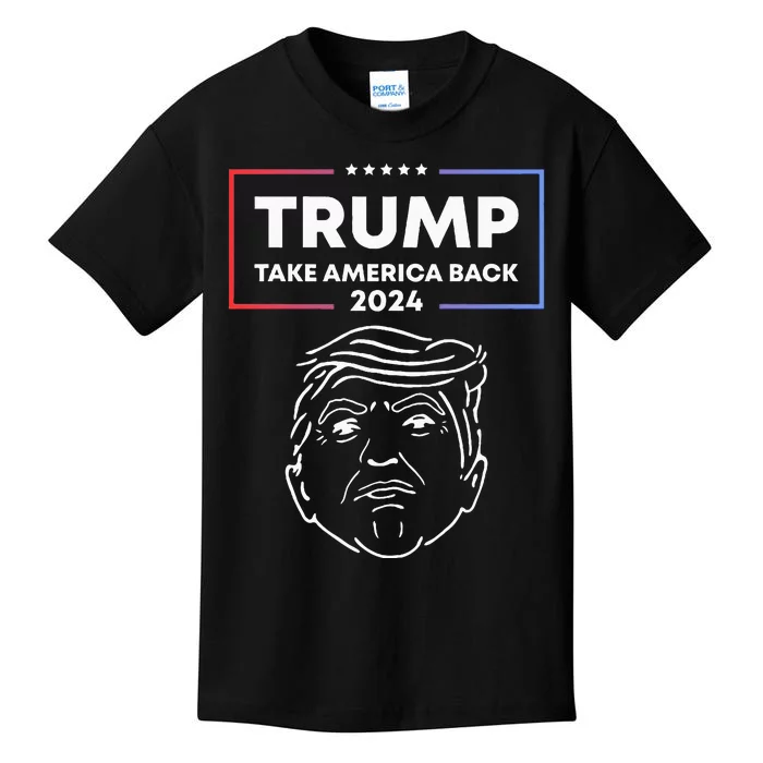 Trump 2024 Take America Back Election The Return Kids T-Shirt