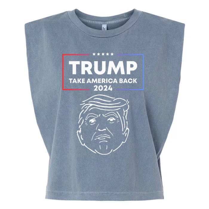 Trump 2024 Take America Back Election The Return Garment-Dyed Women's Muscle Tee